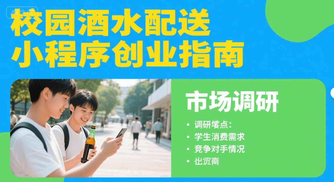 校园酒水配送小程序创业指南：3步抢占夜间千亿订单蓝海